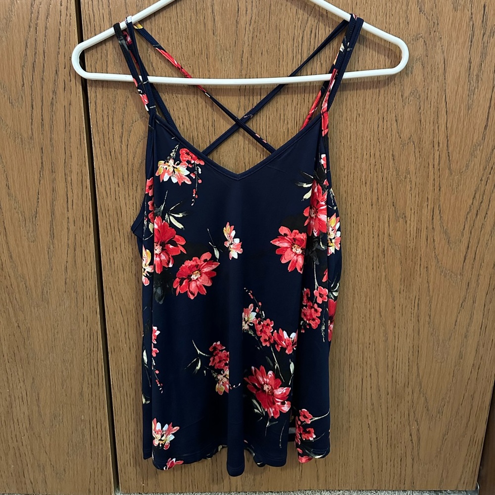 Floral tank top, size medium, stretching fabric, new with tags - never worn